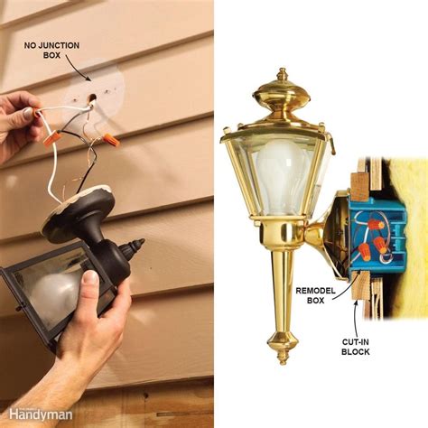 mount light without junction box|exterior sconce no junction box.